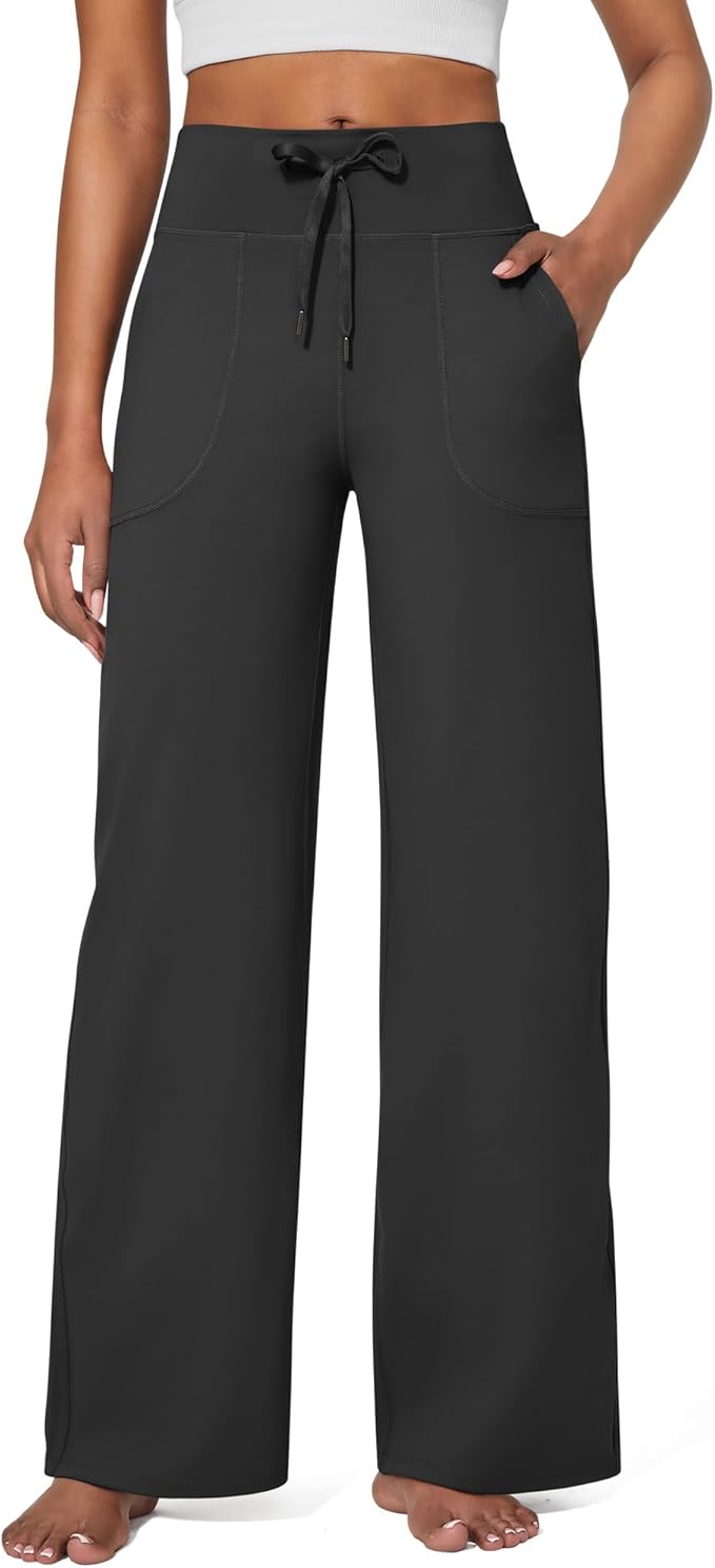 G4Free EverGoing Wide Leg Pants for Women Yoga Pants High Waist Sweatpants with Pockets Stretch Lounge Pants Comfy