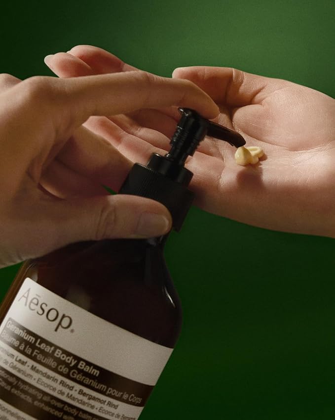 Aesop Geranium Leaf Body Balm | Skin Softening, Hydrating Body Balm | Nut Oils, Geranium Leaf and Citrus Extracts | 16.9oz / 500mL