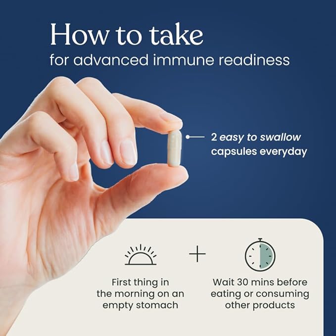 Better Way Health Advanced Immune Readiness – 1,3/1,6 Beta Glucan with Vitamin C, Selenium & Resveratrol – Immune Support Supplement for NK Cells & Phagocytosis – 60 Capsules