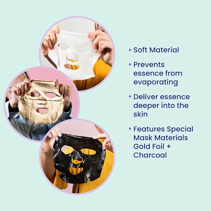 FACETORY K-Beauty Sheet Mask Gift Set โ 15 Premium Korean Face Masks in Stylish Gift Box | Hydrating, Brightening & Soothing Skincare Variety Pack