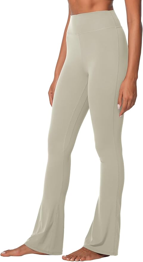 Sunzel High Waist Mini Flared Leggings for Women, Tummy Control Casual Flare Yoga Pants for Yoga Workout Gym