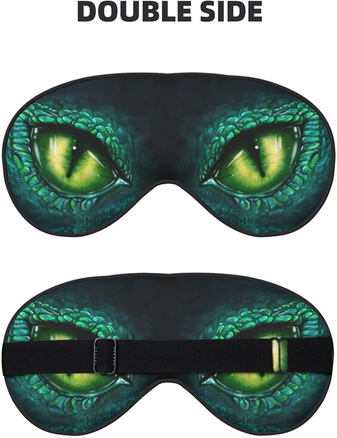Sleep Eye Mask Dragon Eye Sleep Mask for Women Men Comfortable Eye Mask with Adjustable Strap Soft Eye Cover Blindfold for Travel Yoga Nap Shift Work
