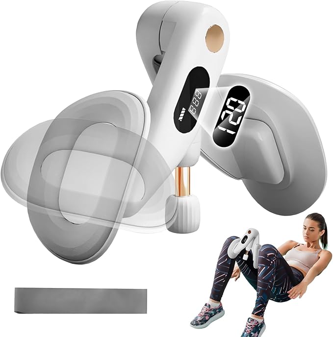 Thigh Master, Adjustable Thigh Trainer & Kegel Exerciser(10-70LB) with Leg Straps, Pelvic Floor Strengthener Devices for Women&Men, LED Counter, Postpartum Recovery, Home Gym Workout Equipment