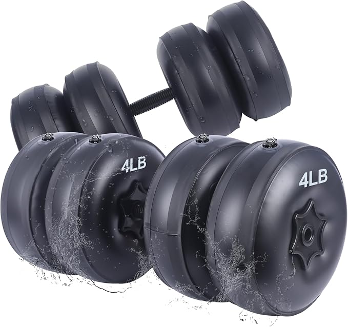 Water Filled Dumbbells Set - Water Filled Weights - Portable Travel Weights - Weights Adjustable Dumbbells - Portable Fitness Equipment - Strength Training - Fitness and Shaping
