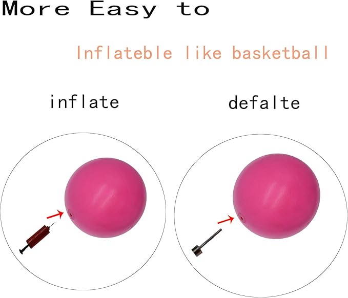 Small Exercise Ball for Between Knees, 6 inch Pilates Ball with Pump, Mini Yoga Core Ball Physical Therapy