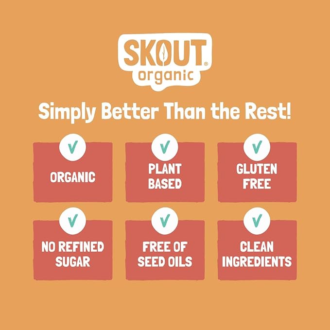 Skout Organic Plant-Based Protein Bars Variety Pack (12 Pack) 3 Flavors - 10g Protein - Vegan Protein Bars - Only 6 Ingredients Or Less - Easy Snack - Gluten, Dairy, Grain & Soy Free