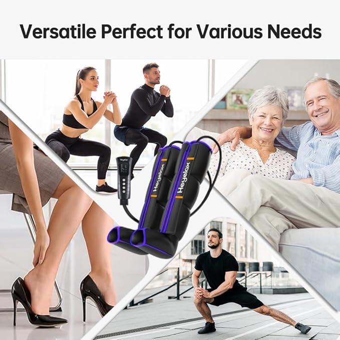 Leg Compression Massager for Circulation and Pain Relief FSA, Recovery Boots Sleeve for Fast Therapy, Full Leg Massager as Ideal Gifts for Women Men (Medium)