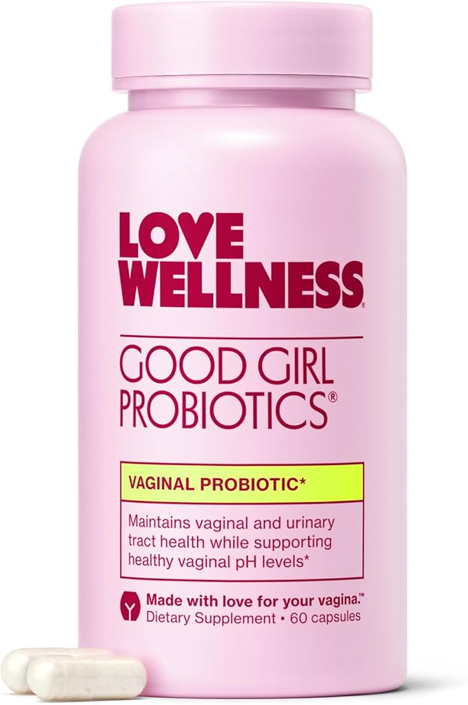 Love Wellness Good Girl Probiotics | Women’s Vaginal Health & pH Balance Supplement | Probiotic for Urinary Tract, Yeast, Odor & Immune Support | Gluten-Free | 30-Day Supply