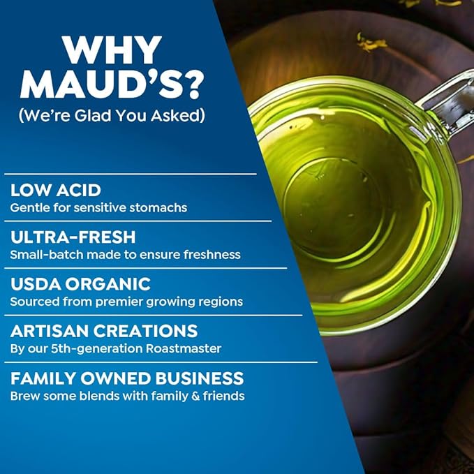 Maud's Organic Jasmine Green Tea Pods, 48 ct, Recyclable Single Serve Tea Pods – 100% Gourmet Blended Tea Leaves, Compatible with Keurig K Cups Maker