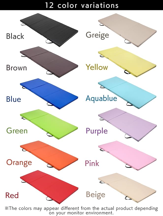 Gymnastics Mat Folding Stretch Mats 71"x31"x2" Exercise Muscle Training Children Play Horizontal Bar Mat Yoga Sports Soundproof Home Use