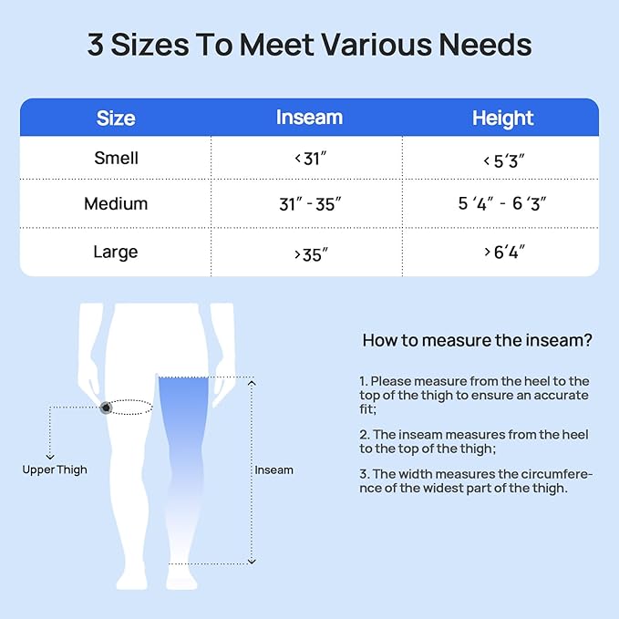 beoka Leg Massager for Circulation and Pain Relief, Cordless Air Compression Boots with 5 Modes 15 Intensities for Athletes Runners and Travelers, Leg Recovery System for Gift-L