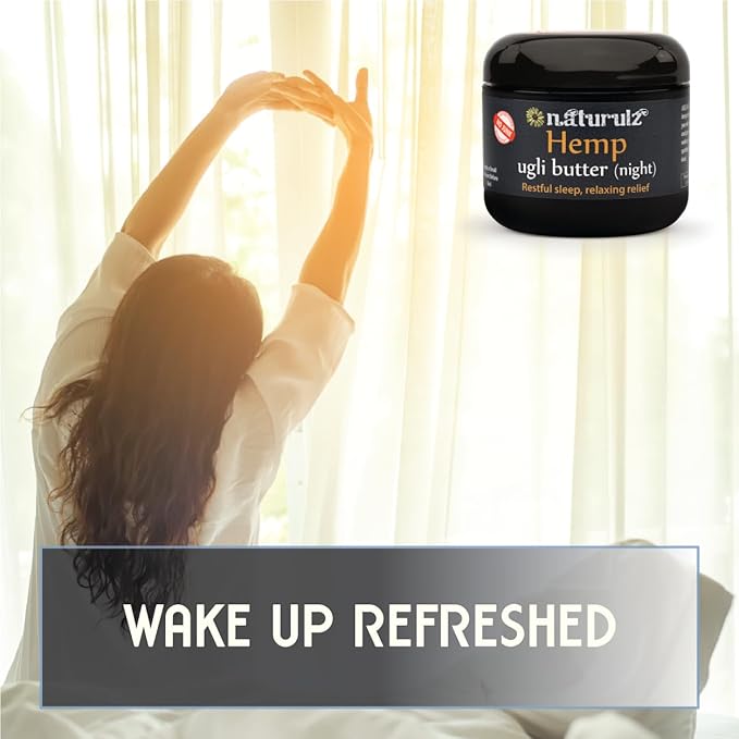 Naturulz Ugli butter Daytime & Nighttime Hemp Bundle (2) 4 ounce Topicals-with Arnica, Capsicum, Devil's Claw and Lavender. Active Muscle & Joint, Restful Night Bundle