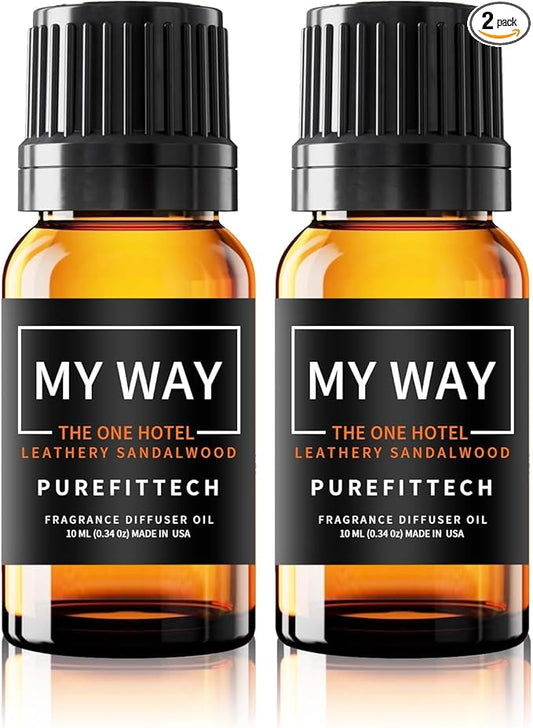 Hotel Diffuser Oil My Way Inspired by The One Hotel Scent, Hotel Essential Oils for Home, Office, Spa,2Pack,10mL*2, 0.34 fl oz Hotel Collection Diffuser Oil for Diffusers & Humidifiers,Made in USA