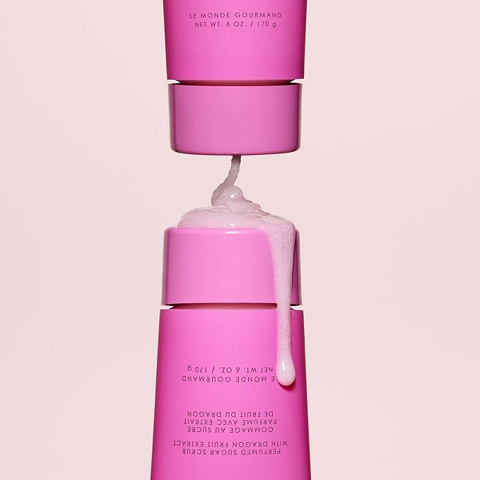 Le Monde Gourmand Fruit du Dragon Perfumed Sugar Scrub - 6 fl oz (177 ml) - Fruity, Coconut, Vibrant Notes
