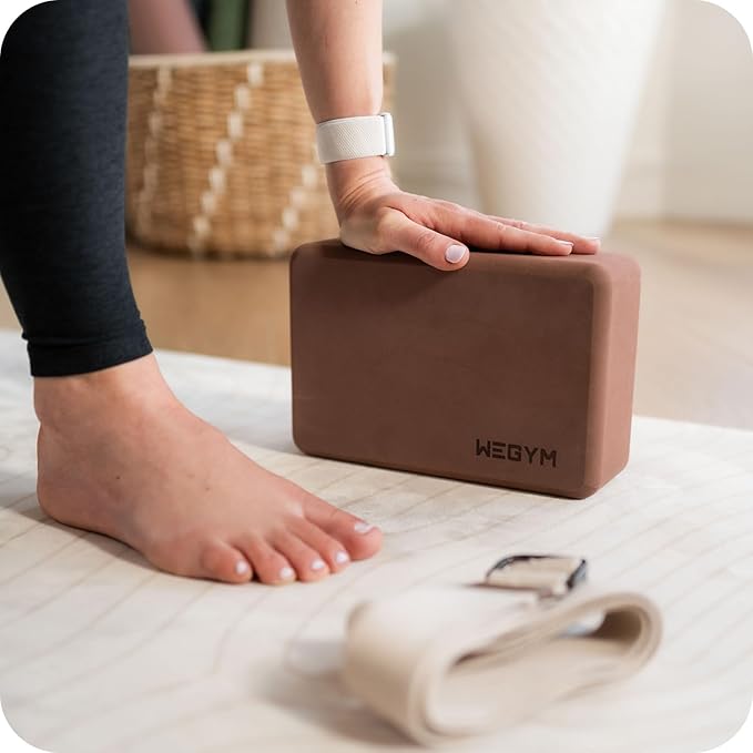 WeGym Yoga blocks with Anti-Slip, Comfortable Grip, Sturdy Sides for Secure Workouts at Home, for Yoga, and Pilate Training