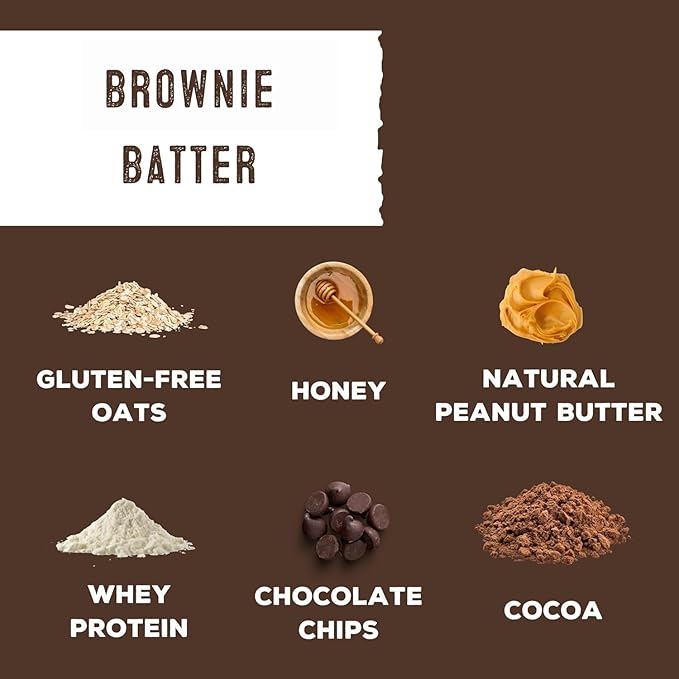 simplyFUEL Whole Food Protein Balls with Probiotics - Brownie Batter Snacks - Protein Snack - Gluten Free Energy Balls (24 Packs)
