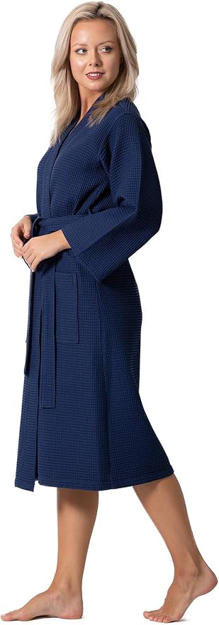 Waffle Knit Lightweight Kimono Spa & Bath Robes for Women - Quick Dry - Soft
