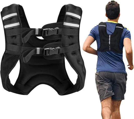 Weighted Vest for Men Workout,Strength Training Weight Vest for Men and Women, Workout Equipment for Training,Running,Jogging,etc - 8lbs,12lbs,16lbs,20lbs,25lbs,30lbs