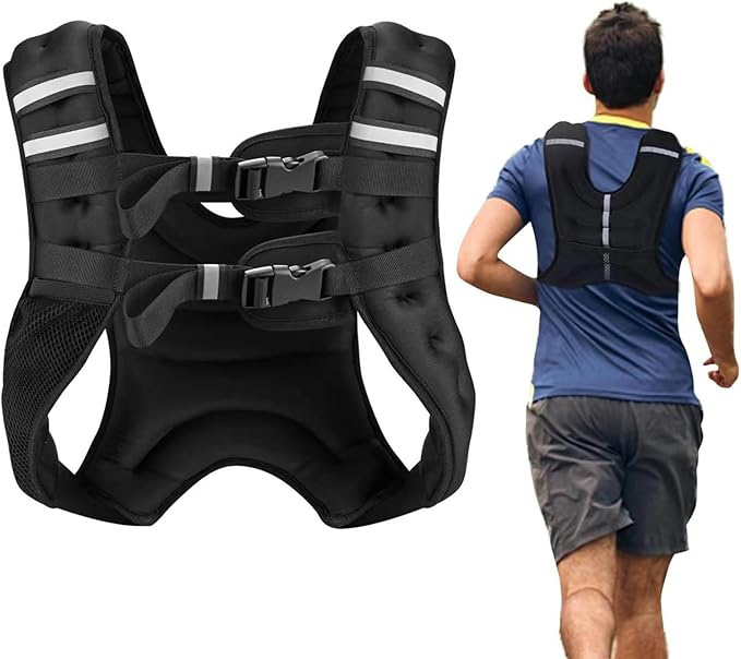 Weighted Vest for Men Workout,Strength Training Weight Vest for Men and Women, Workout Equipment for Training,Running,Jogging,etc - 8lbs,12lbs,16lbs,20lbs,25lbs,30lbs
