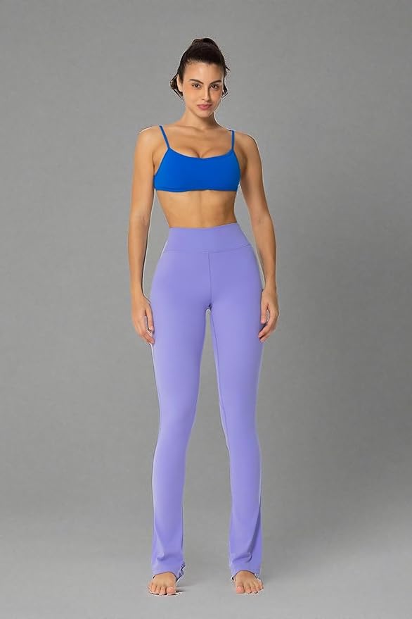 Sunzel High Waist Mini Flared Leggings for Women, Tummy Control Casual Flare Yoga Pants for Yoga Workout Gym