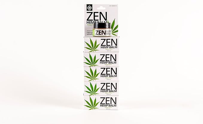ZEN Hemp Balm for Relief, Hemp Oil Extract for Joints, Back, Neck and Elbows, Hemp Infused Topical Cream (Pack of 5)