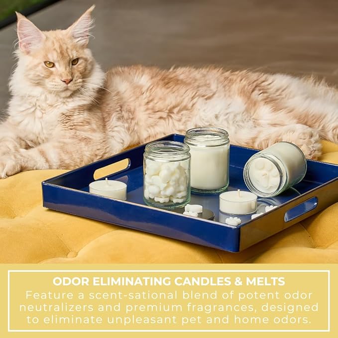 9oz Pet Odor Eliminator Wax Melts, Long-Lasting Jasmine Scented, Non Toxic, Pets Odor Eliminating Wax Cubes, Natural Plant-Based Wax Blend