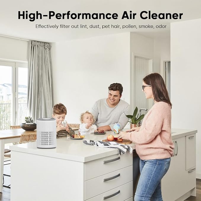 DAYETTE Air Purifier for Home Large Room up to 1300 sq ft, H13 Air Purifiers for Bedroom Pets with Fragrance Sponge, Remove 99.97% Smoke/Pet Dander/Pollen, Quiet 20dB Sleep Mode