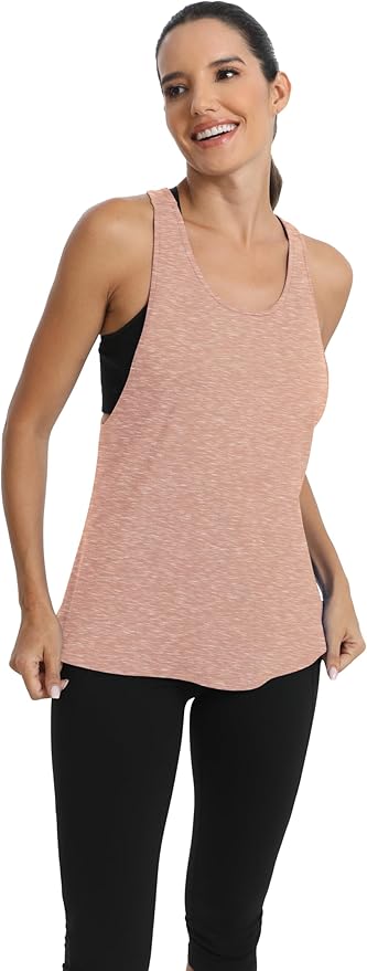 ICTIVE Workout Tops for Women Sleeveless Open Back Muscle Racerback Exercise Tank Shirts
