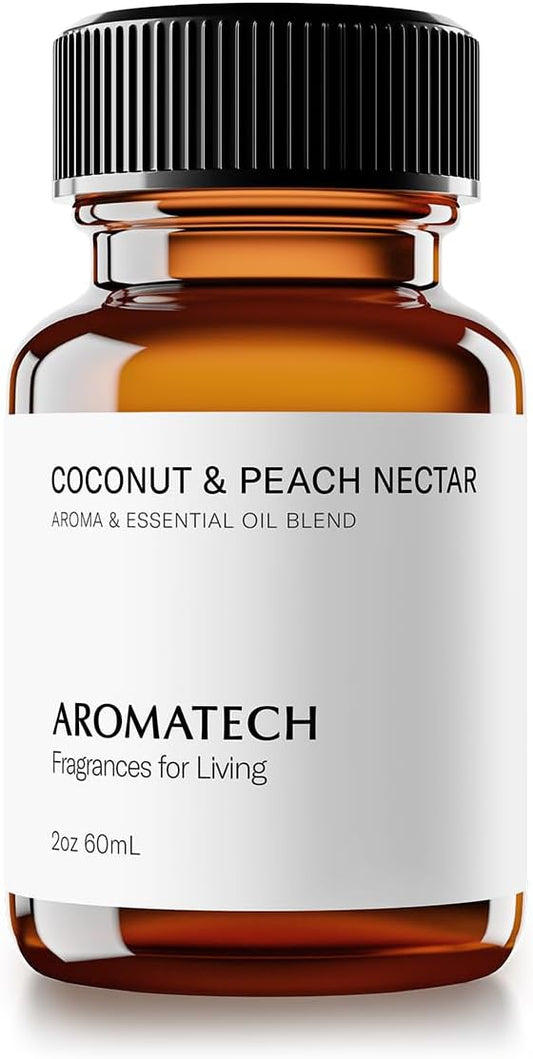 Aromatech Coconut & Peach Nectar Aroma Essential Oil Blend: Hotel Inspired Aromatherapy with for Ultrasonic Diffusers & Nebulizers - 2 fl oz, 60 mL