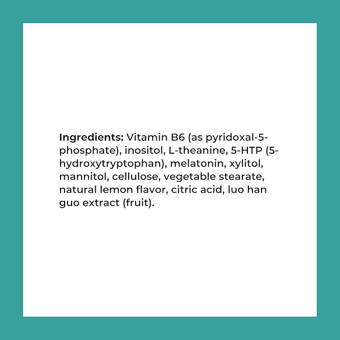 Reignite Wellness by JJ Virgin | Sleep Candy | Chewable 5-HTP Supplement with Inositol, Vitamin B6, Melatonin & L-Theanine for Adults | Lemon Flavor | 60 Tablets