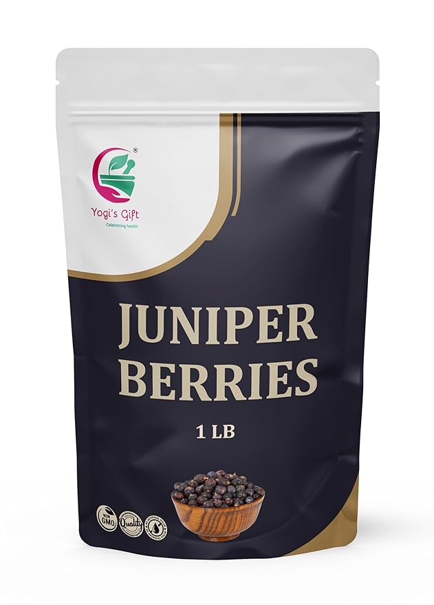 Juniper Berries 1 lb โ juniper berries whole for Cooking, Spice Blends, Pickling & Herbal Uses โ Bold, Aromatic Flavor โ 100% Natural & Pure โ By Yogiโs Giftยฎ
