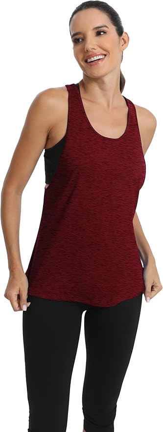 ICTIVE Workout Tops for Women Sleeveless Open Back Muscle Racerback Exercise Tank Shirts