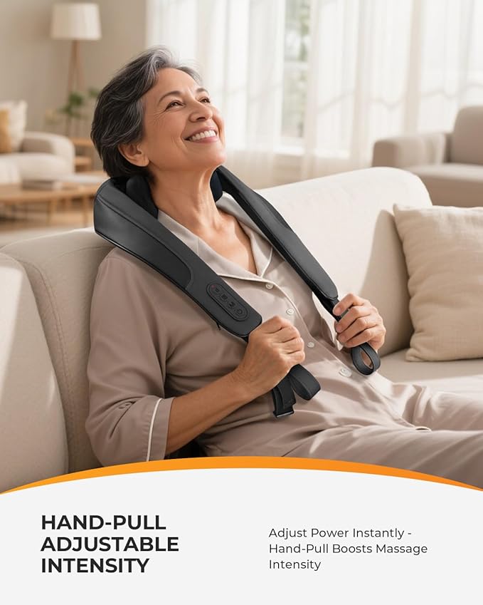 CooCoCo Shiatsu Neck and Back Massager,HSA Eligible,Cordless Neck Shoulder Massager for Pain Relief Deep Tissue,6D Kneading Massager with Dual-Zone Heat and Larger Size, Birthday Gifts for Dad Mom