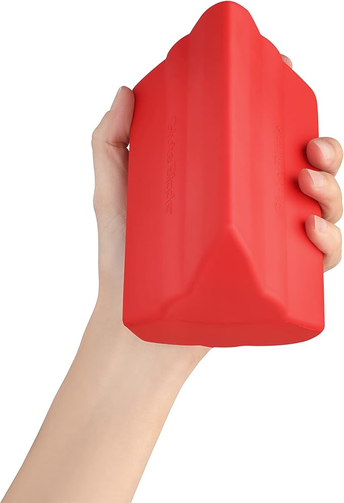 Piriformis Massage Roller, Targeted Trigger Point Massager Tool for Hip, Leg, Lower Back, Muscle Knot Release and Sciatica, 3 Different Heads, Larger Size, Hard Density, Red