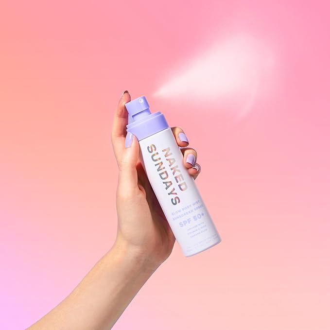 Naked Sundays SPF 50+ Body Sunscreen Spray – Broad Spectrum UVA/UVB Protection, 150 ml Mist