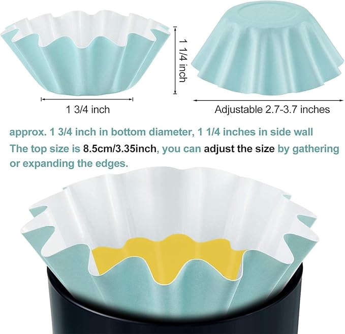 Boao Wax Melt Liners Reusable Wax Warmer Containers Leakproof Cups for Scented Candle, Paper Holders for Electric Pluggable Melter and Burner(Blue,50 Pieces)