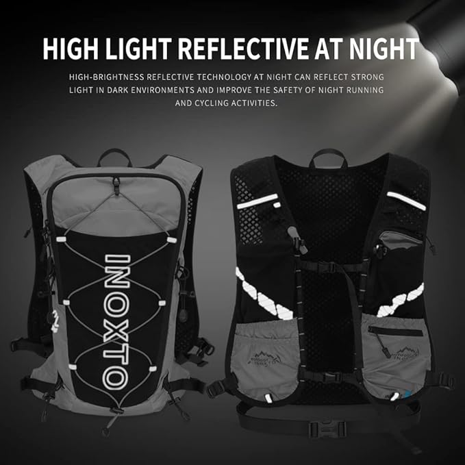 INOXTO Hydration Pack Backpack ,Water Backpack with 2L Leakproof Water Bladder, Running Hydration Vest for Man, Daypack for Cycling Motocross Climbing Trail Running