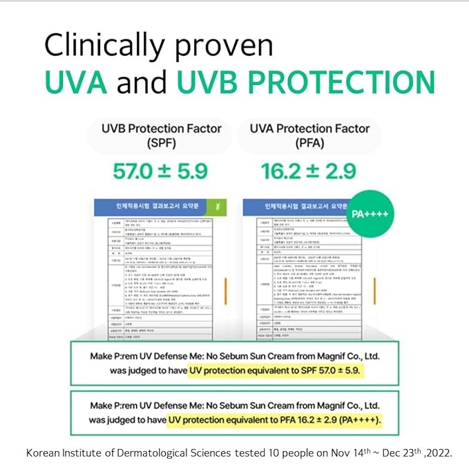 MAKE P:REM UV Defence me. No Sebum Sunscreen, SPF 50+ PA++++ Reef-Safe Silky Texture with Poreless and Matte Finish, UVA/UVB Protection, Korean Sunscreen, 1.69 fl oz, 50ml