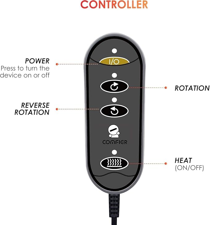 COMFIER Shiatsu Foot Massager with Heat- Kneading Back Massager with Heating Pad, Heated Foot Warmer, Electric Feet Massager Machine for Plantar Fasciitis,Neuropathy, Stress Relief