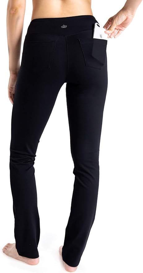 Yogipace,5 Pockets,25"/27"/29"/31"/33"/35"/37",Women's Straight Leg Yoga Dress Pants Workout Pants