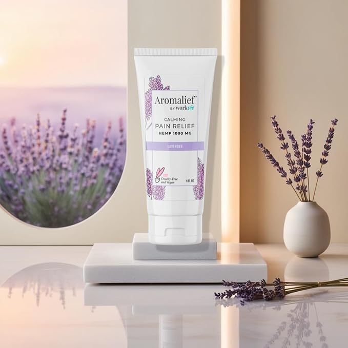 Hemp Cream with Lavender Aromatherapy - 1000MG Made in USA - Muscle & Joint Relief - Menthol, Glucosamine, Chondroitin MSM - Vegan