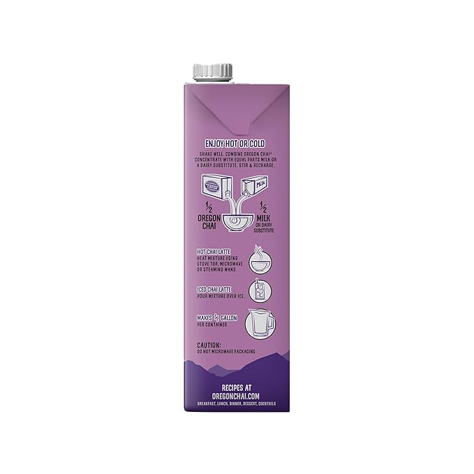 Oregon Chai Slightly Sweet Chai Concentrate, 32 fl oz