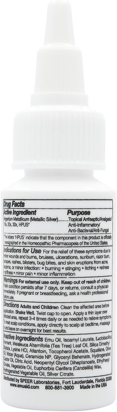 EMUAIDMAX Homeopathic Psoriasis Scalp Treatment Serum – Natural First Aid Concentrate for Dry, Itchy Scalp Relief and Skin Irritations from Psoriasis, Eczema, and Dermatitis, 1oz