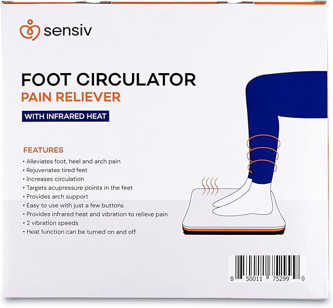 Acupressure Foot Massager for Blood Circulation and Pain Relief for Foot Pain and Plantar Fasciitis Relief Infrared Heat with Adjustable Vibration