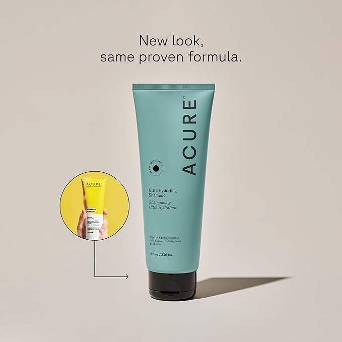 Acure Ultra Hydrating Conditioner - Deep Moisture Conditioner for Women & Men w/ Dry, Damaged, Fine, Dry, Damaged, Color Treated Hair & Scalp w/ Argan Oil, Vegan, Paraben Free, Sulfate Free - 8 fl oz
