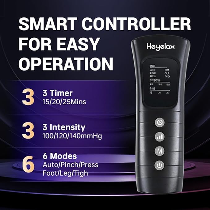 Leg Compression Massager for Circulation and Pain Relief FSA, Recovery Boots Sleeve for Fast Therapy, Full Leg Massager as Ideal Gifts for Women Men (Medium)