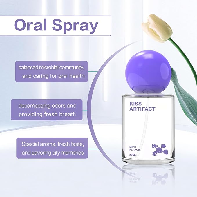 2Pcs Probiotic Oral Spray for Long-Lasting Freshness, Alcohol-Free Oral Spray with Probiotics for Breath Care, Portable Oral Spray, Suitable for Daily Use, Work, Travel (20ml)