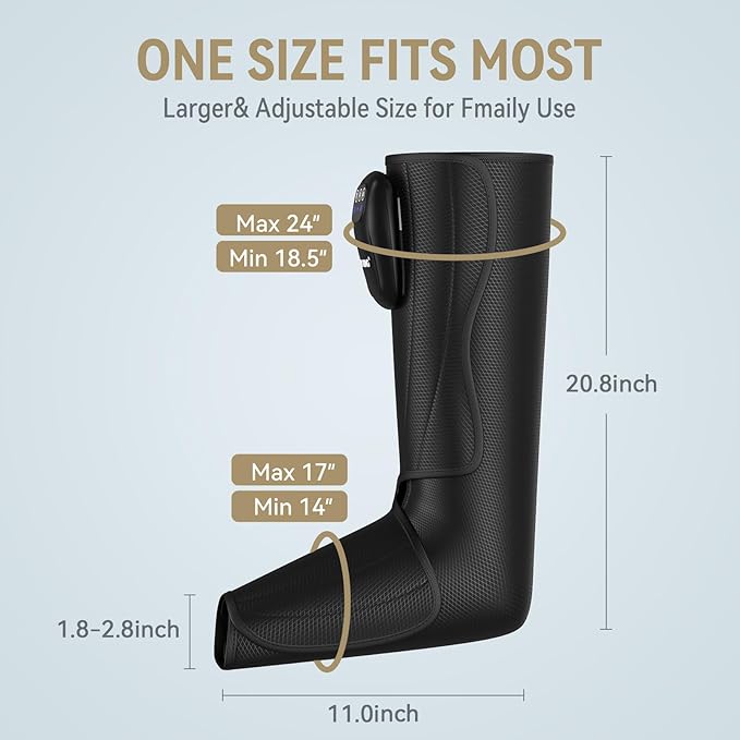 FIT KING Cordless Foot and Leg Massager, Rechargeable Foot and Calf Massage Boots, Portable Compression Boot for Circulation, Pain Relief Recovery After Training, Healthy Travel Gift
