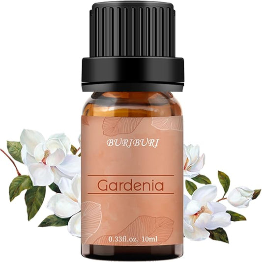 BURIBURI Gardenia Essential Oil, 100% Pure Gardenia Fragrance Oil, Fragrance Oil Essential Oils 10ML for Soap Candle Making