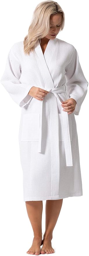 Waffle Knit Lightweight Kimono Spa & Bath Robes for Women - Quick Dry - Soft
